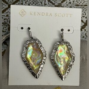 Kendra Scott Tessa Multi color earrings. Silver trim.